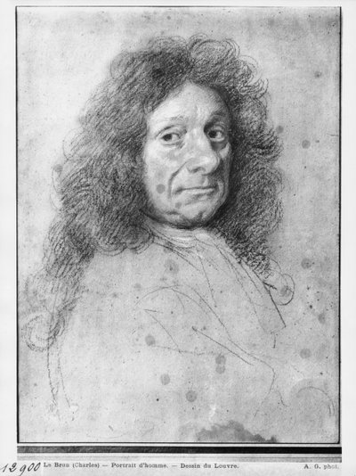 Portrait of a man, turned to the right by Charles Le Brun